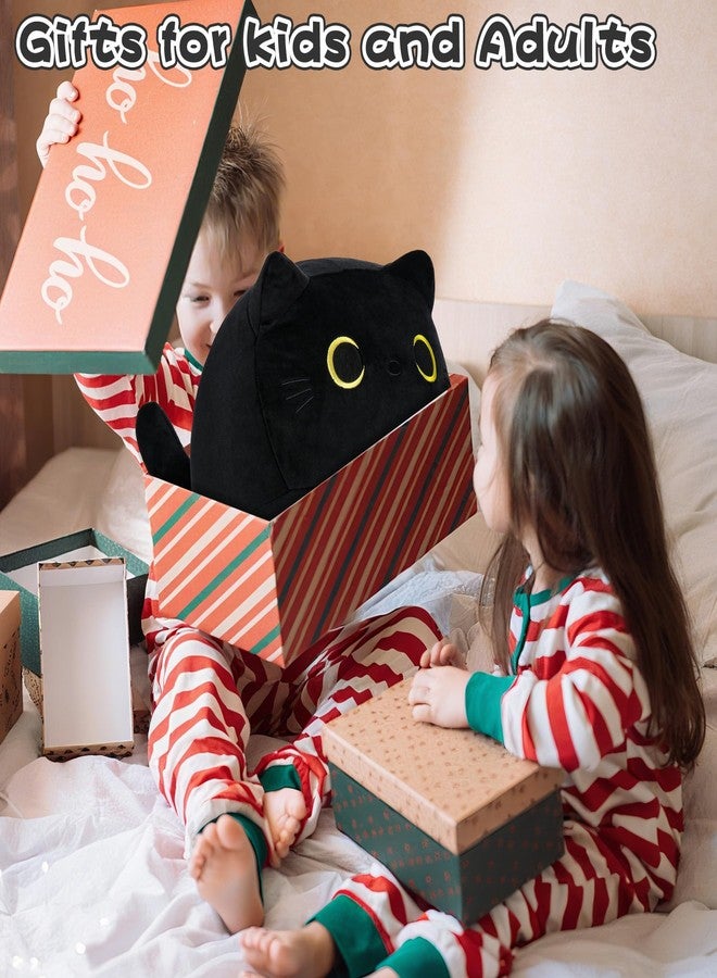 JellyMallow Black Cat Plush, Jumbo Cat Stuffed Animals, Kawaii Plush Pillow, Birthday Gift for Kids Boys Girls - Image 5